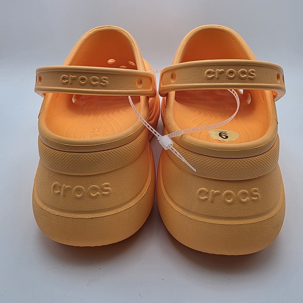 Crocs Bae Clog Women's 9 Orange Platform Chunky Sandal NWOT Classic Style - Picture 7 of 11